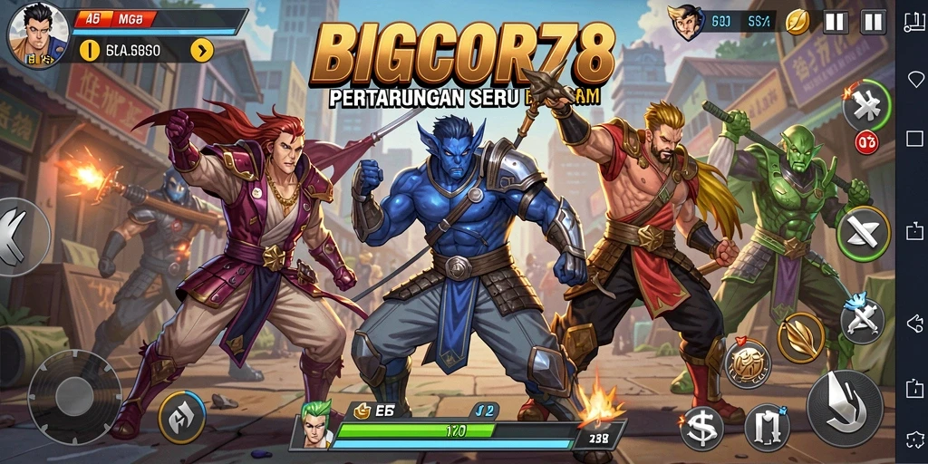 Tampilan aksi pertarungan seru dalam BIGCOR78.