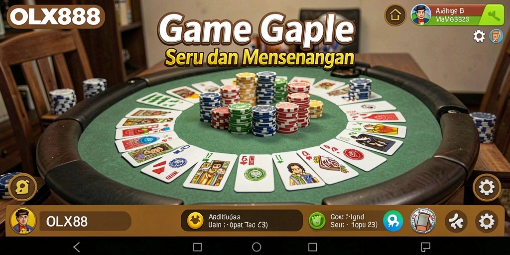 Gameplay Gaple yang seru dan interaktif di OLX888.