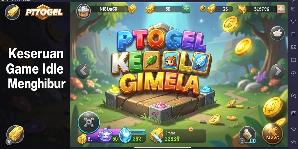 Screenshot gameplay PTTOGEL menunjukkan keseruan bermain Idle yang menghibur.