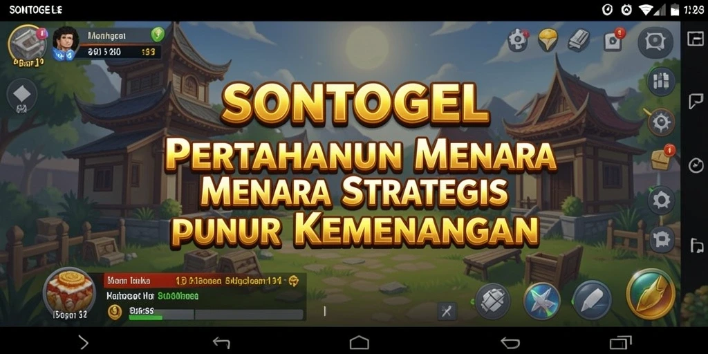 Screenshot gameplay menampilkan strategi pertahanan menara yang intens.
