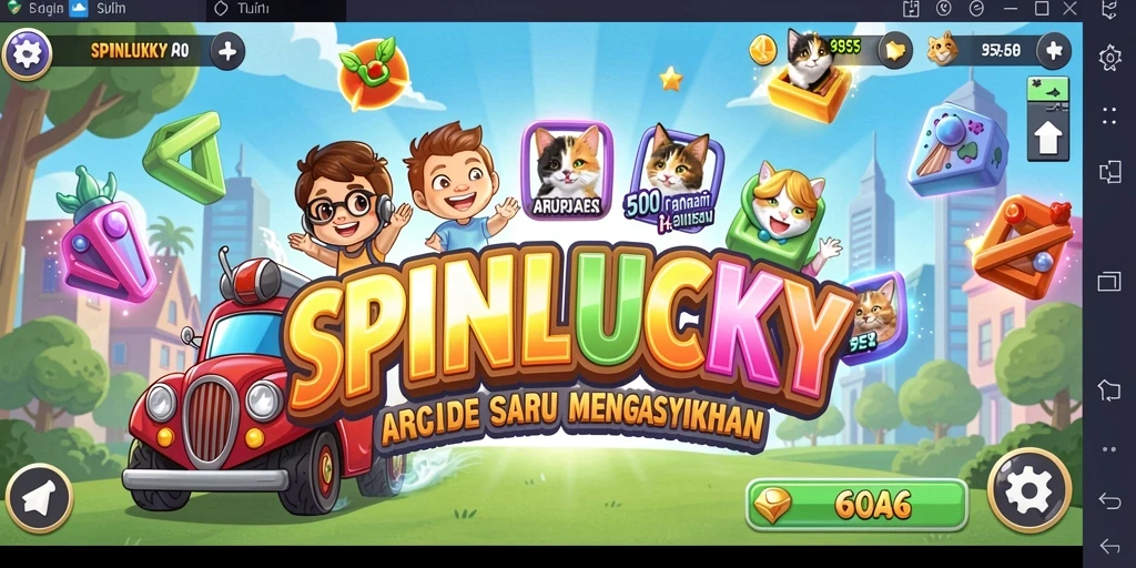 Tampilan gameplay SPINLUCKY yang penuh warna dan menarik.