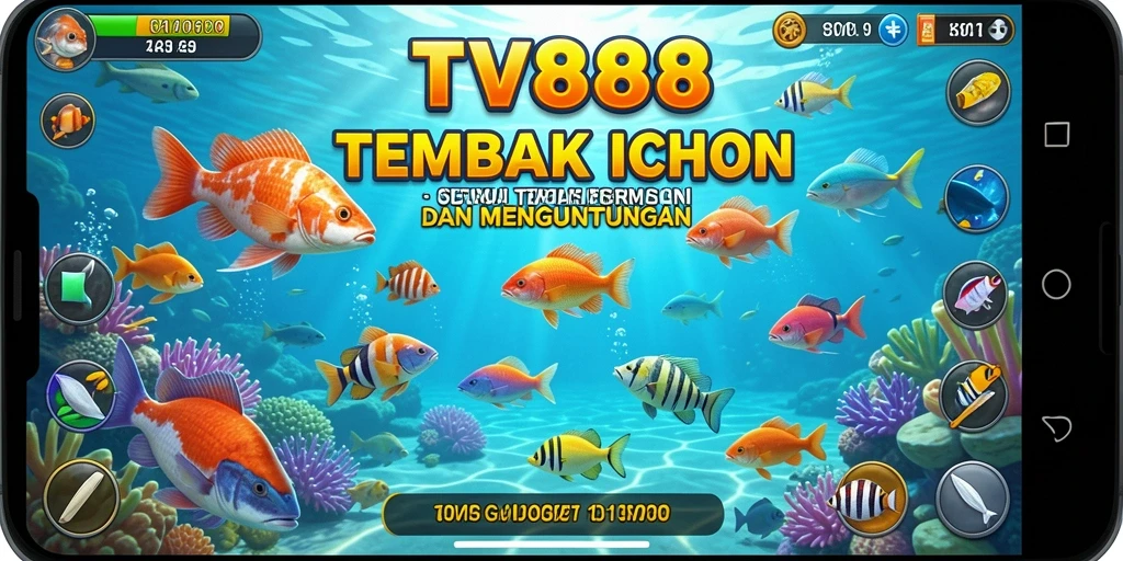 Screenshot menunjukkan gameplay seru dalam Tembak Ikan TV888.